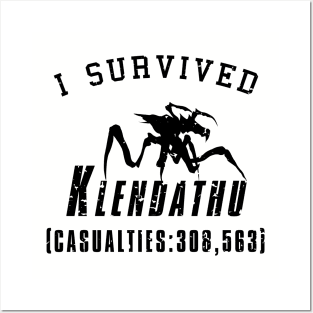 I Survived Klendathu - black Posters and Art